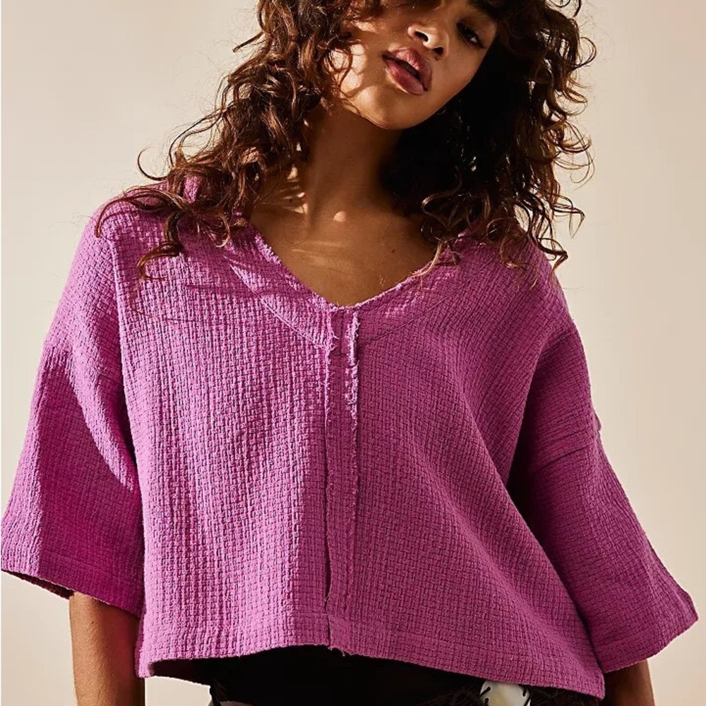 Free people oversized woven tee